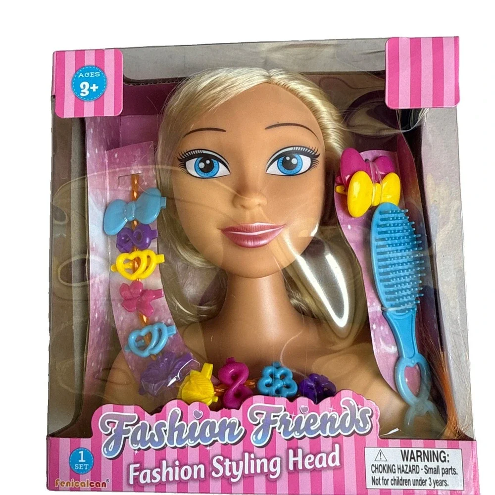 Style Friends Fashion Styling Head Blonde Hair Girl 15‎ Piece Toy Doll Playset